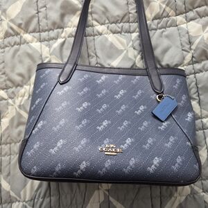 Coach Blue Signature Tote Bag